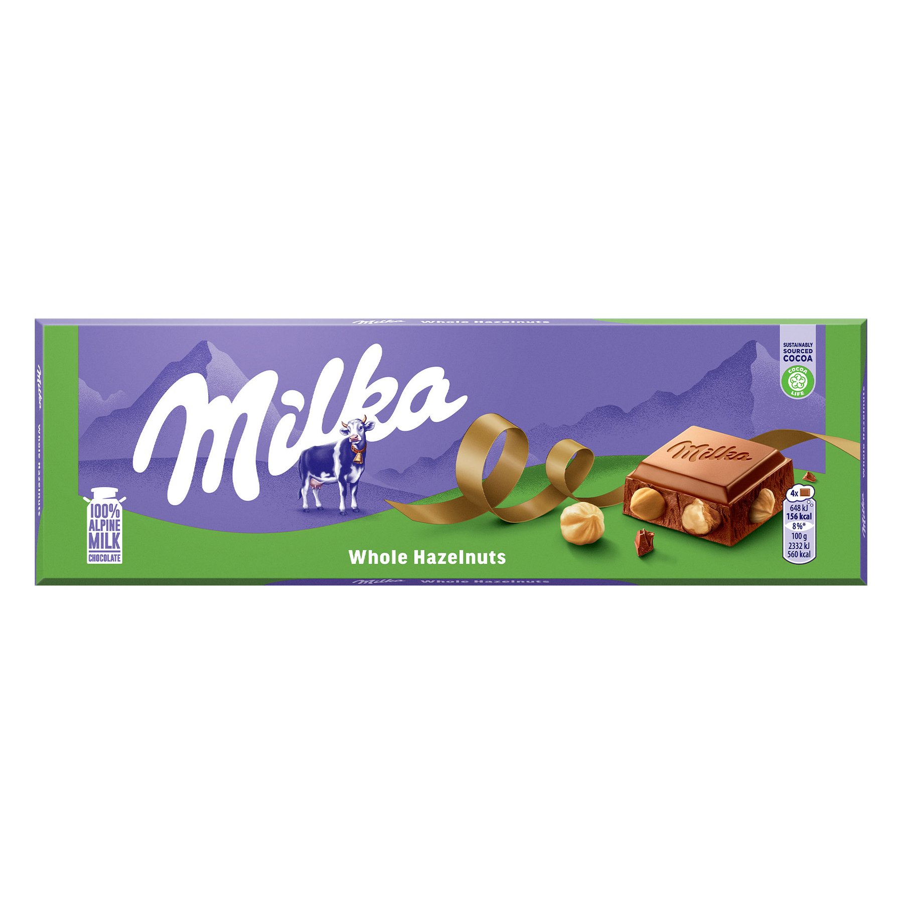 Milka Chocolate, whole hazelnut, 250 g