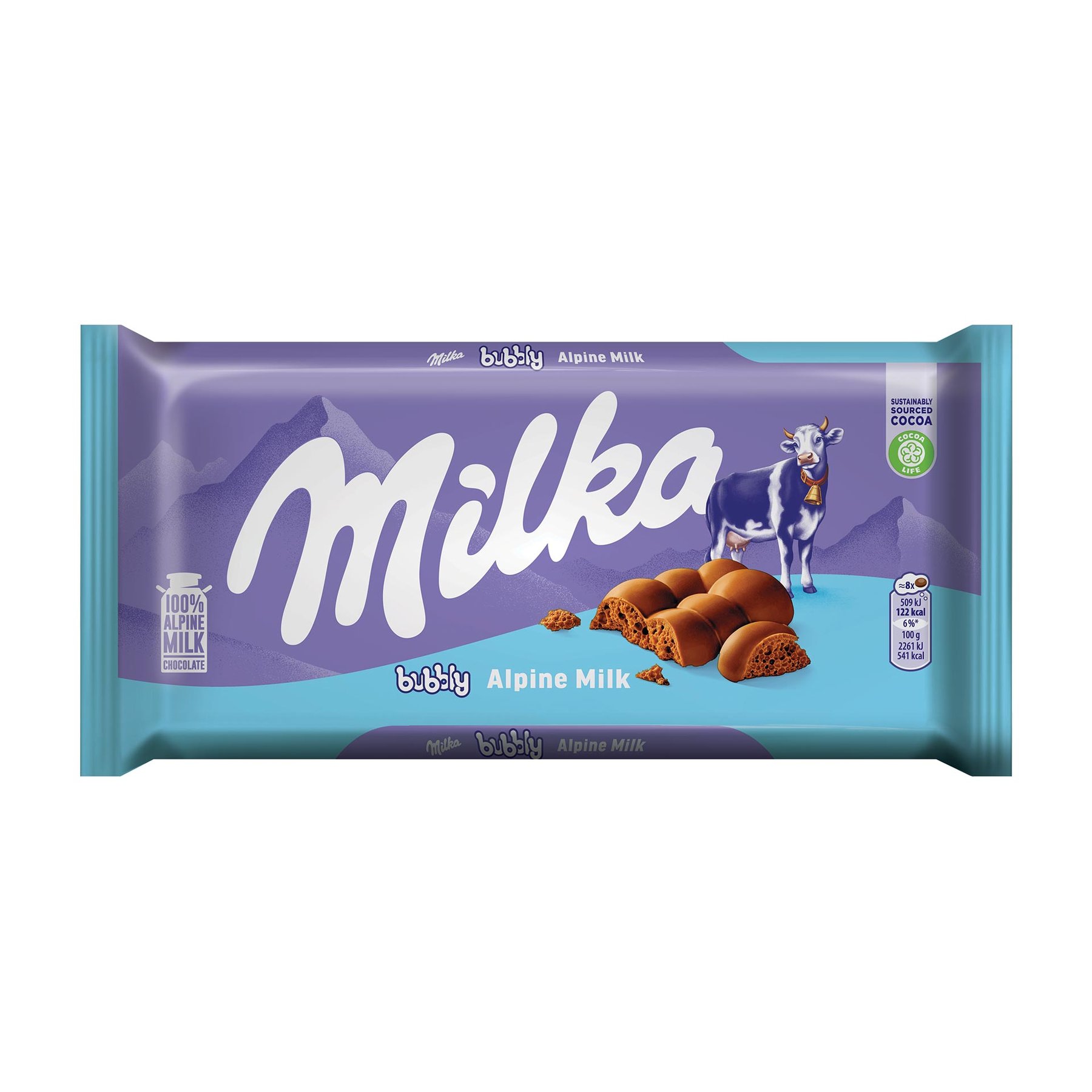 Milka Chocolate Bubbly, Milk, 90 g