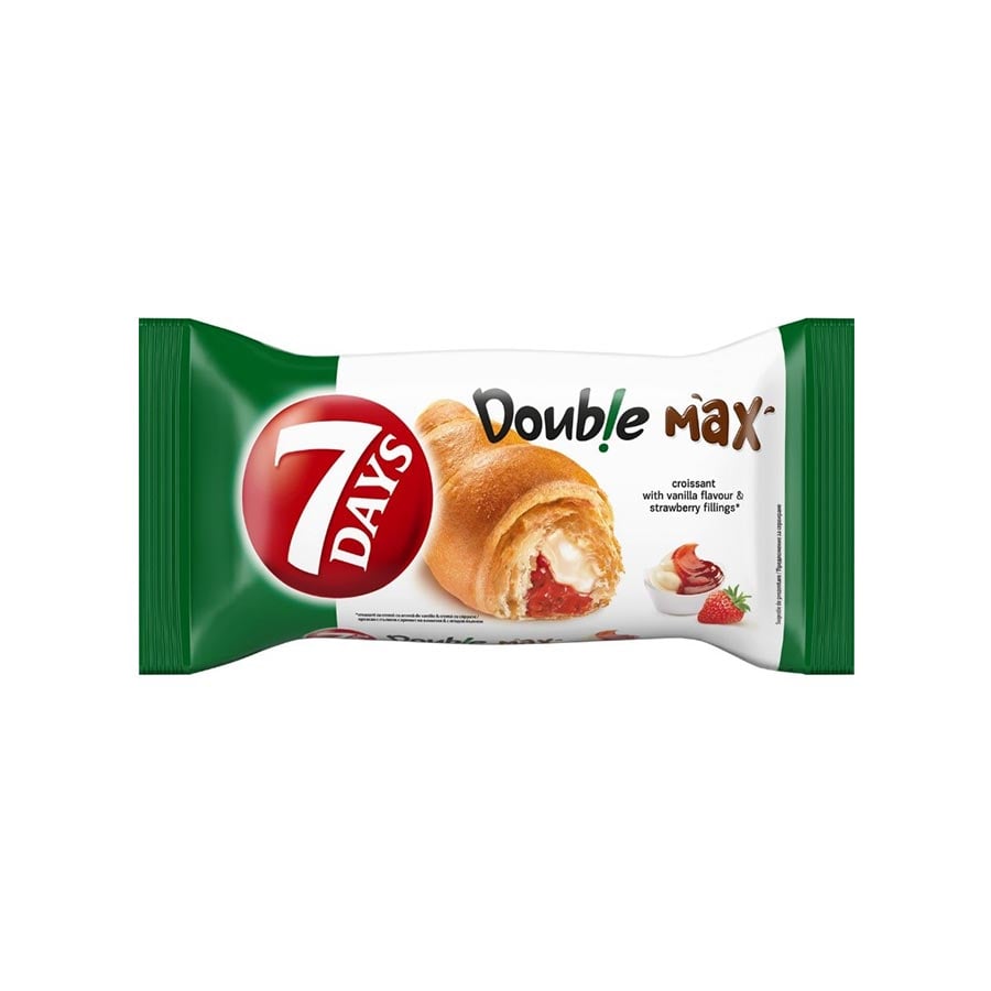 7Days Croissant Double, vanilla and strawberry, 92 g