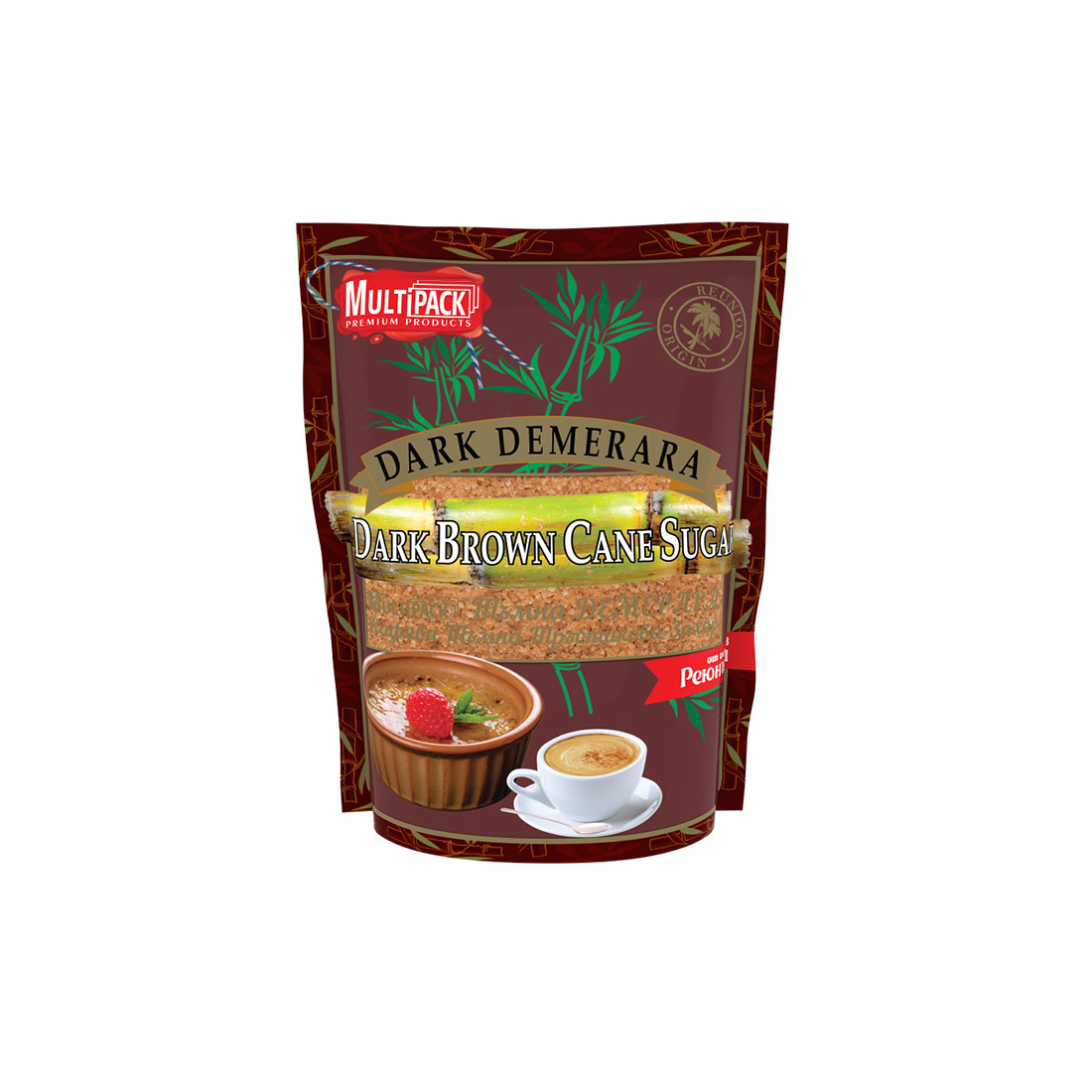 Multipack Sugar Demerara Dark, brown, 500 g
