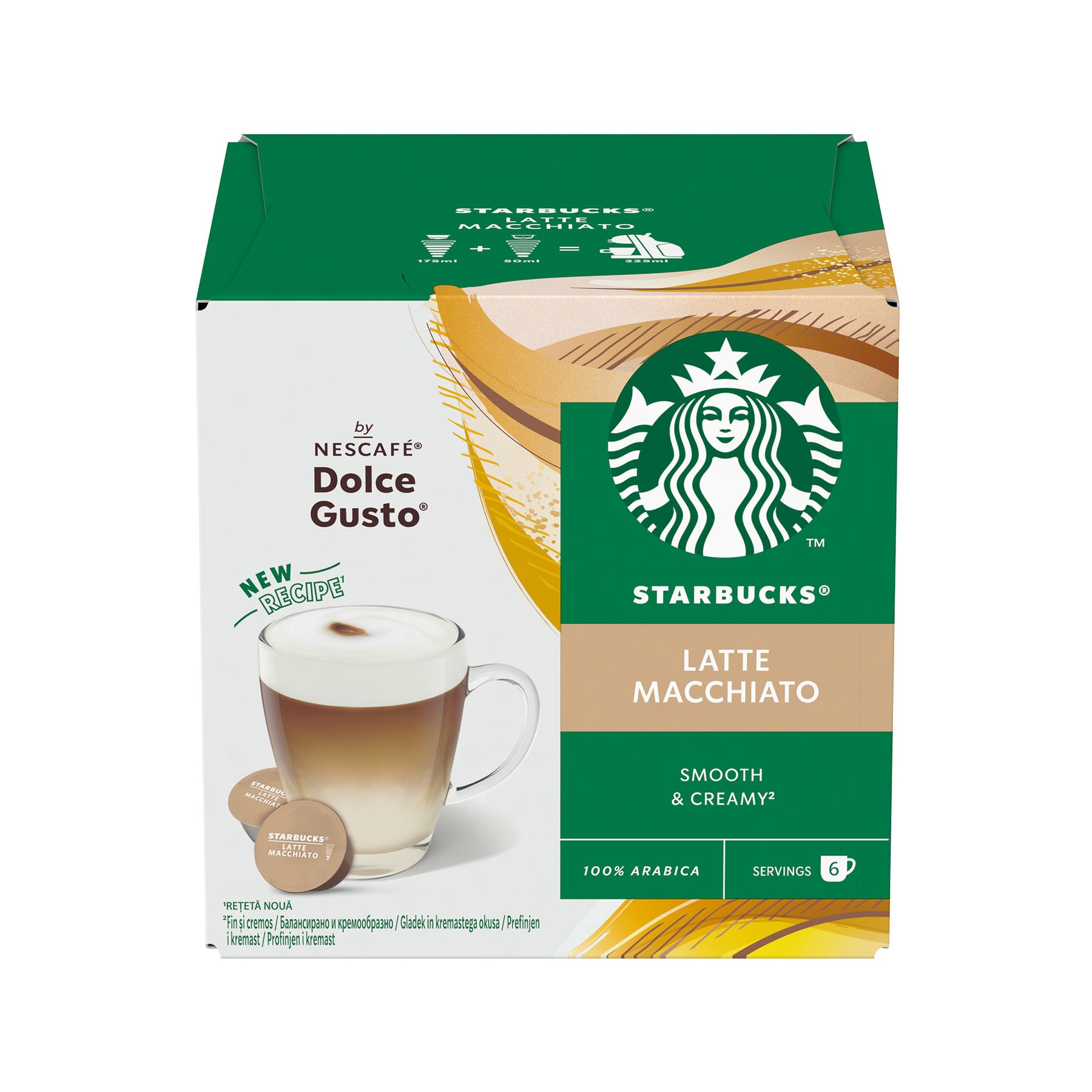 Nescafe Dolce Gusto Coffee capsules Starbucks, Latte Macchiato, 12 pieces
