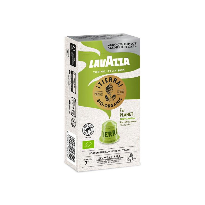 Lavazza Coffee capsule Tierra Bio Nespresso, standard, aluminum, 10 pieces