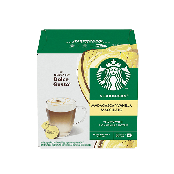 Nescafe Dolce Gusto Capsules Starbucks Vanilla Macchiato, 12 pcs