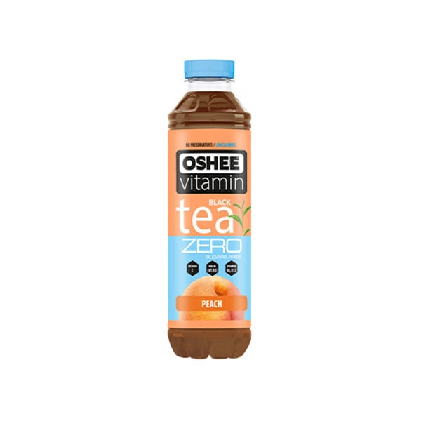 Oshee Iced tea with vitamins Peach, sugar-free and calorie-free, 555 ml