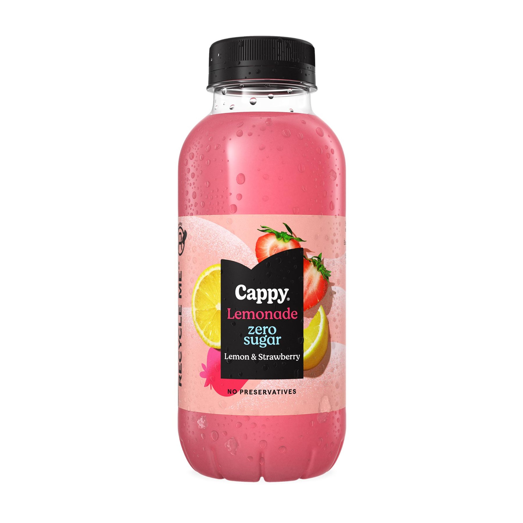 Cappy Lemonade Zero, lemon and strawberry, 0.4 L