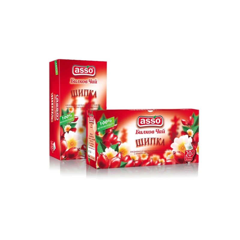 Asso Tea "Rosehip", herbal, 20 pieces