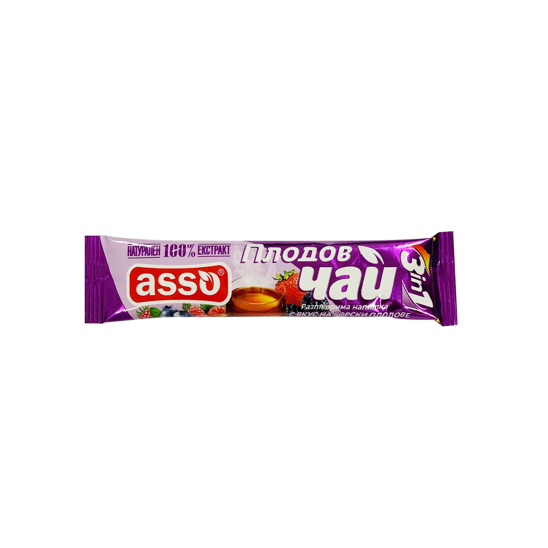 Asso Soluble tea 3in1, fruit, 20 pieces
