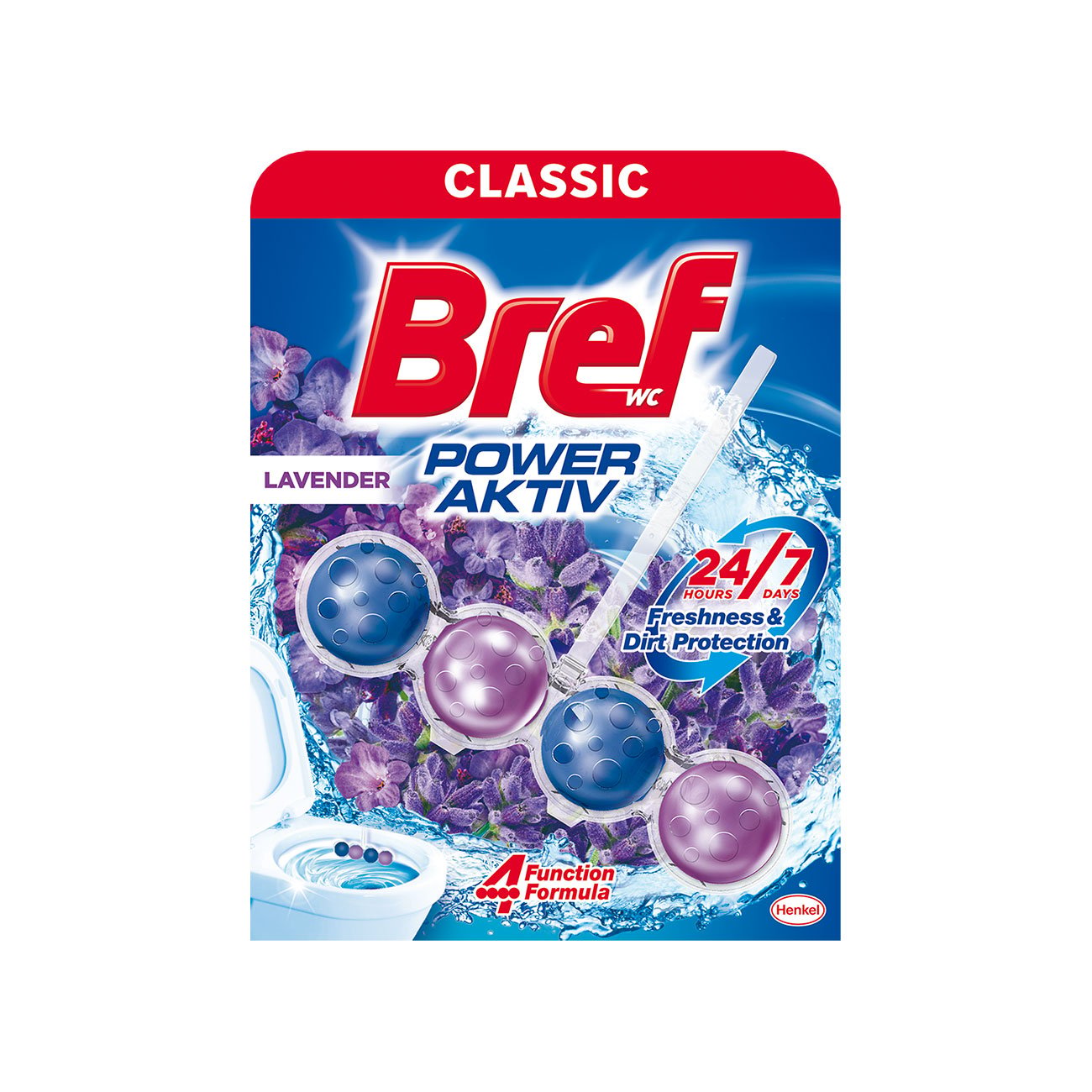 Fragrance for toilet Bref Power Aktiv, lavender, 50 g