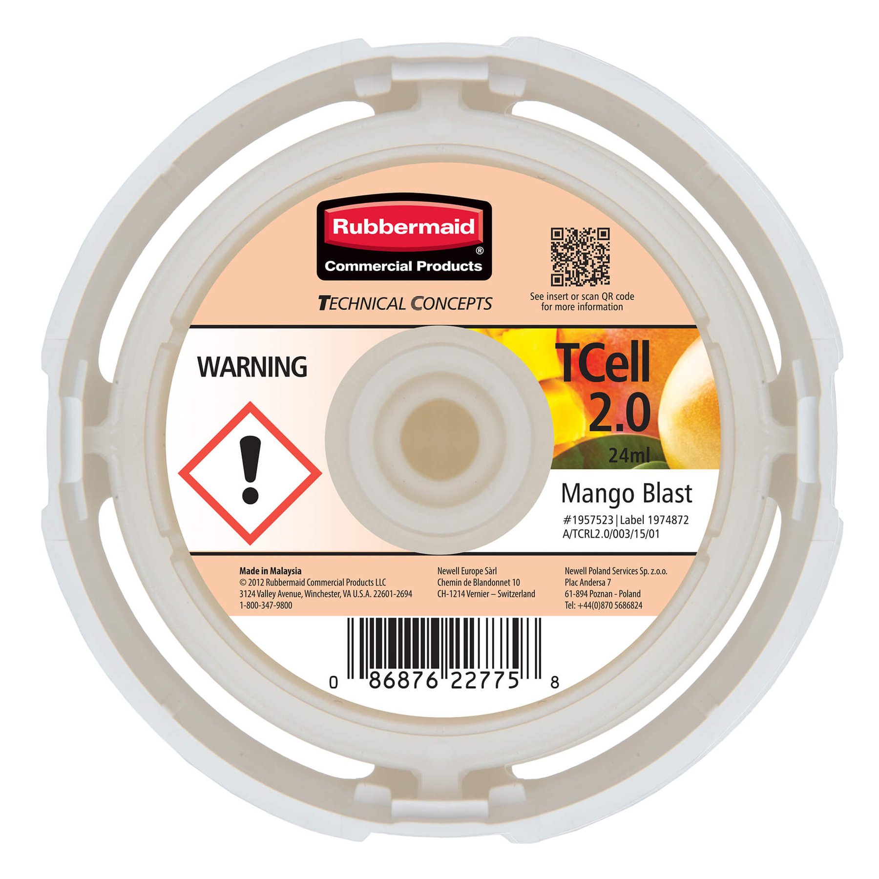 Refill for flavor Rubbermaid TCell 2.0, mango, 24 ml