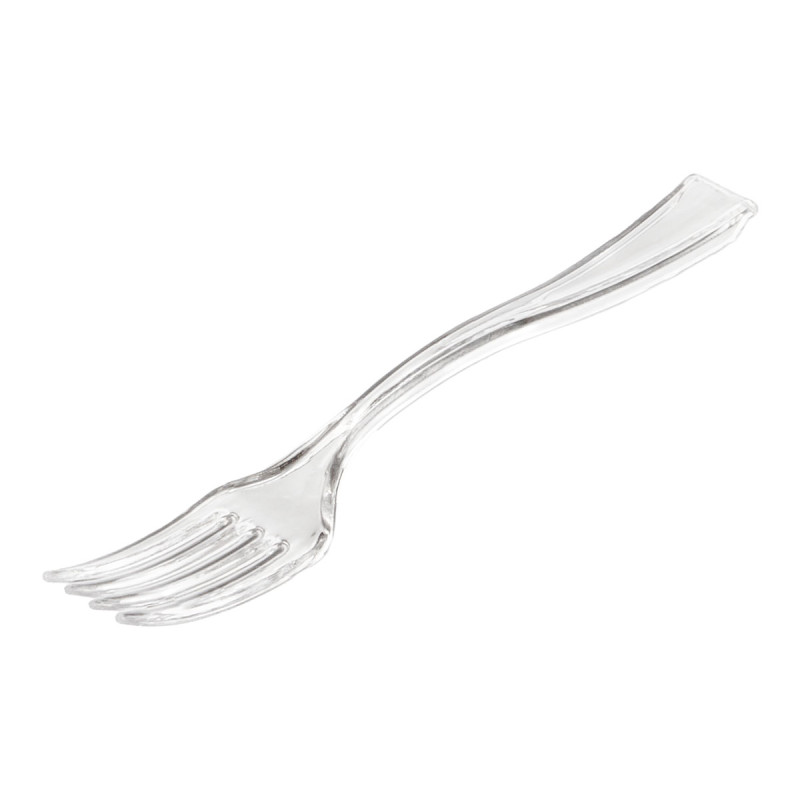 Dessert forks Kinvara, plastic, transparent, 36 pcs