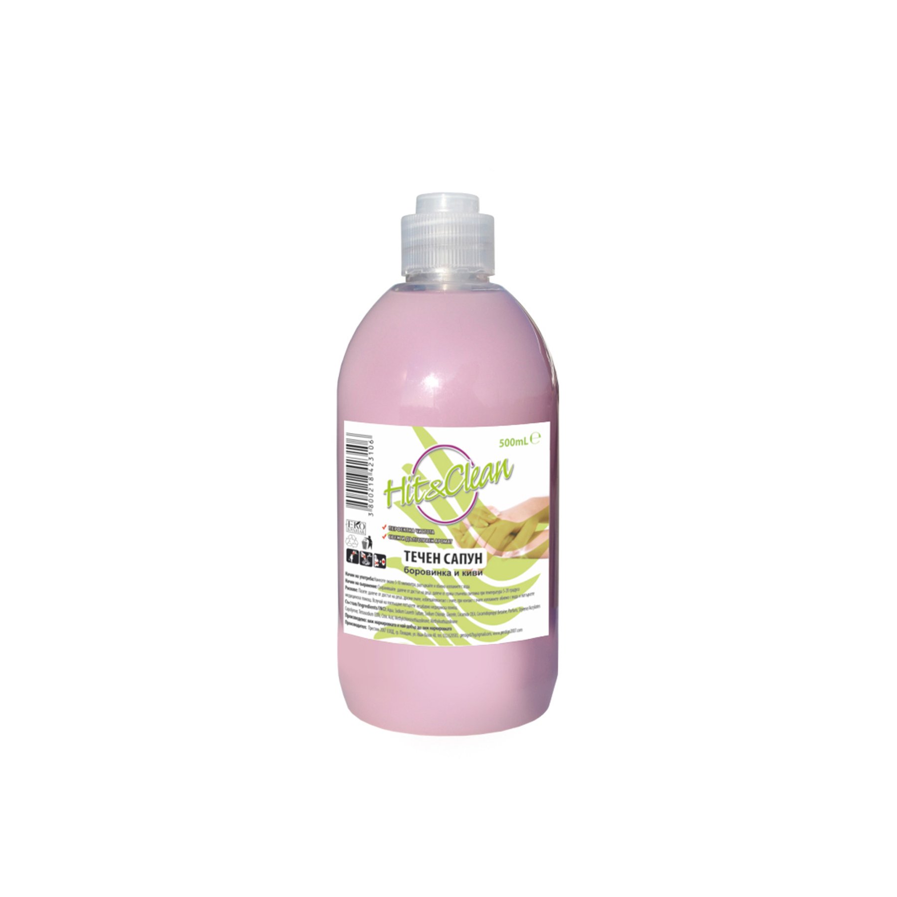 Refill for liquid soap Hit&Clean, 1 l, with aroma of blueberry and kiwi