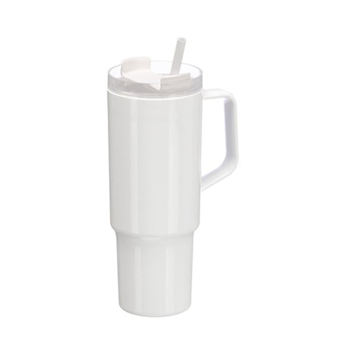 Чашa Kinvara, с дръжка и сламка, 1200 ml, асорти - бяла или черна