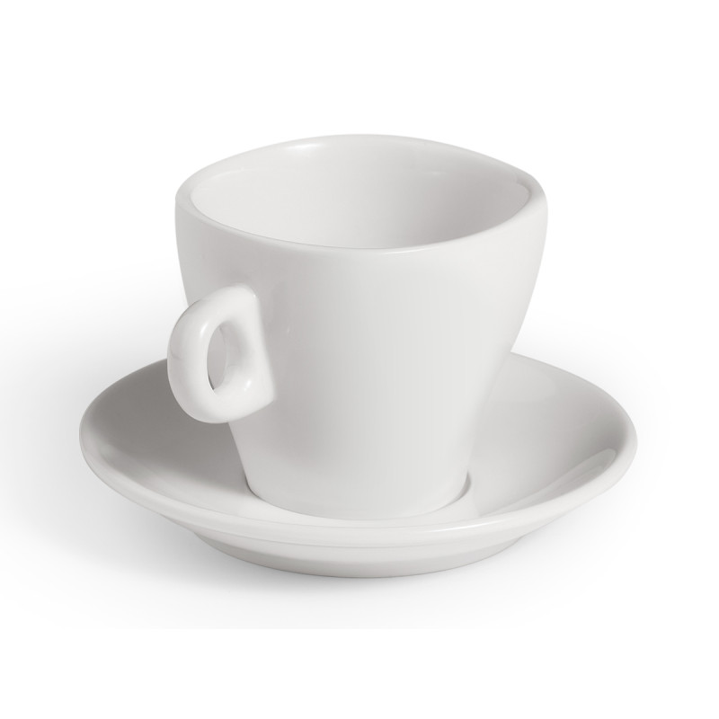 Coffee cup Vessia, with saucer, porcelain, 220 ml