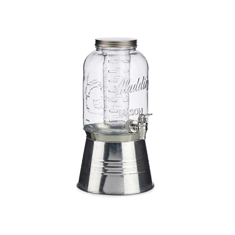 Beverage dispenser Vivalto, with cooler, 3.8 L, silver