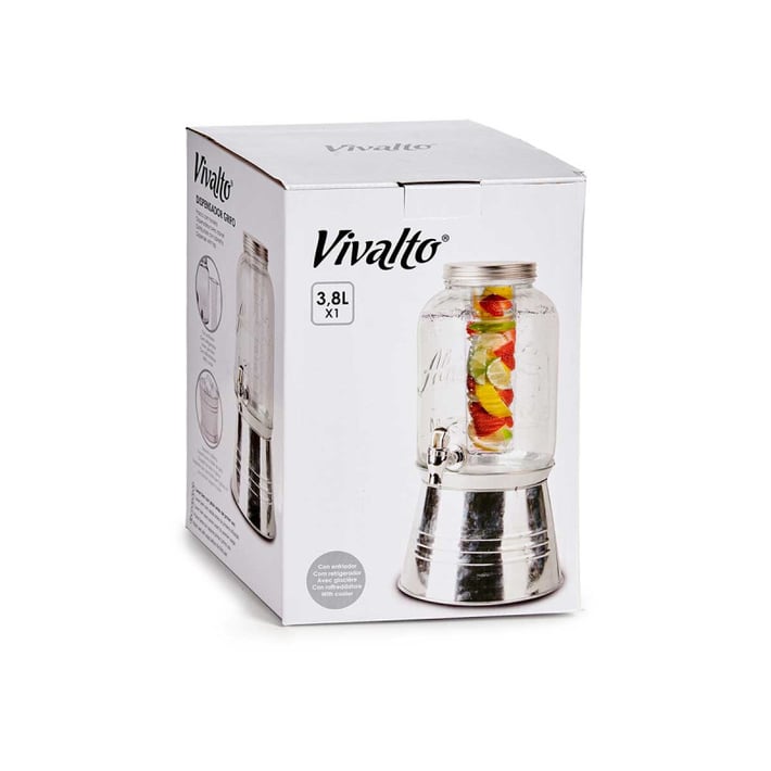 Диспенсър за напитки Vivalto, с охладител, 3.8 L, сребрист