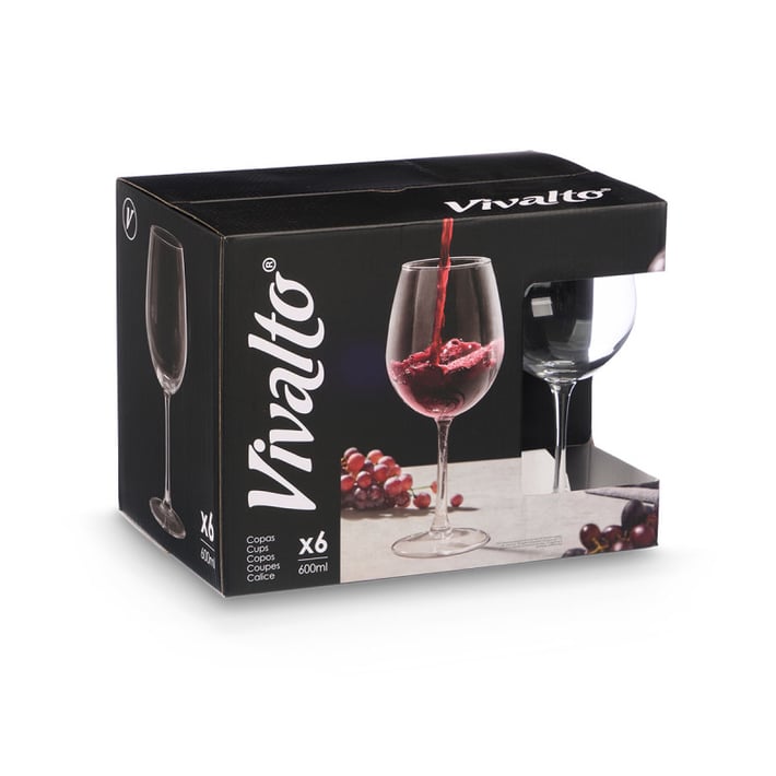 Чаша за вино Vivalto, 600 ml, 6 броя