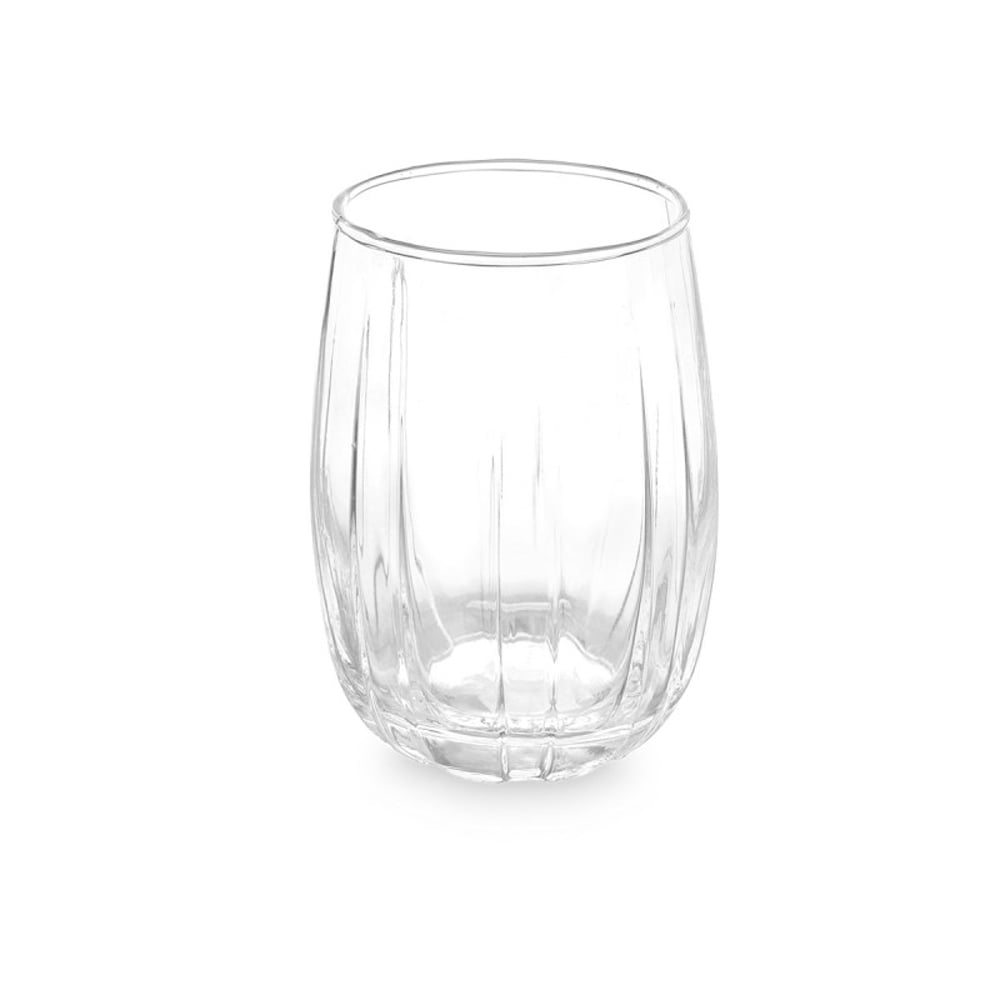 Чаша Vivalto, стъклена, релефни линии, 380 ml