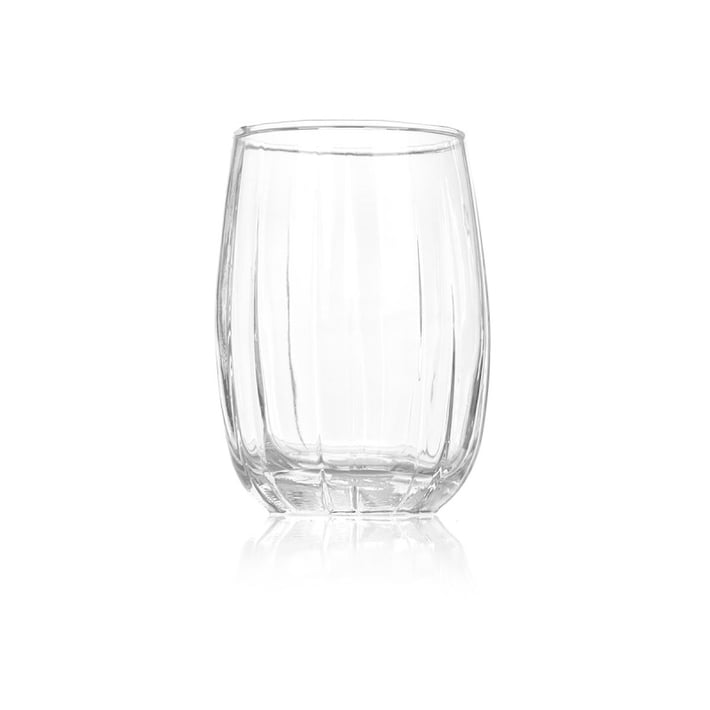 Чаша Vivalto, стъклена, релефни линии, 380 ml