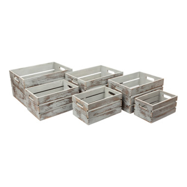 Small Foot Box, wooden, gray, 6 pcs