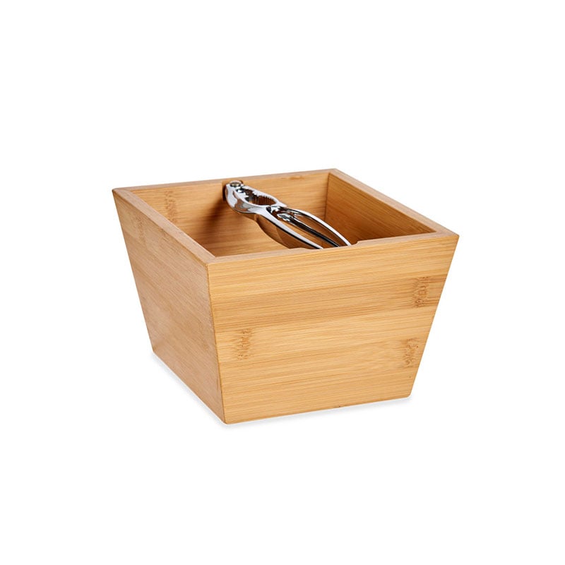 Box with nutcracker Kinvara, bamboo, 16 cm