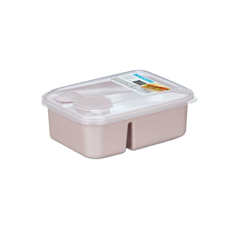 Lunch box Kinvara, with cutlery and divider, 1800 ml, pink
