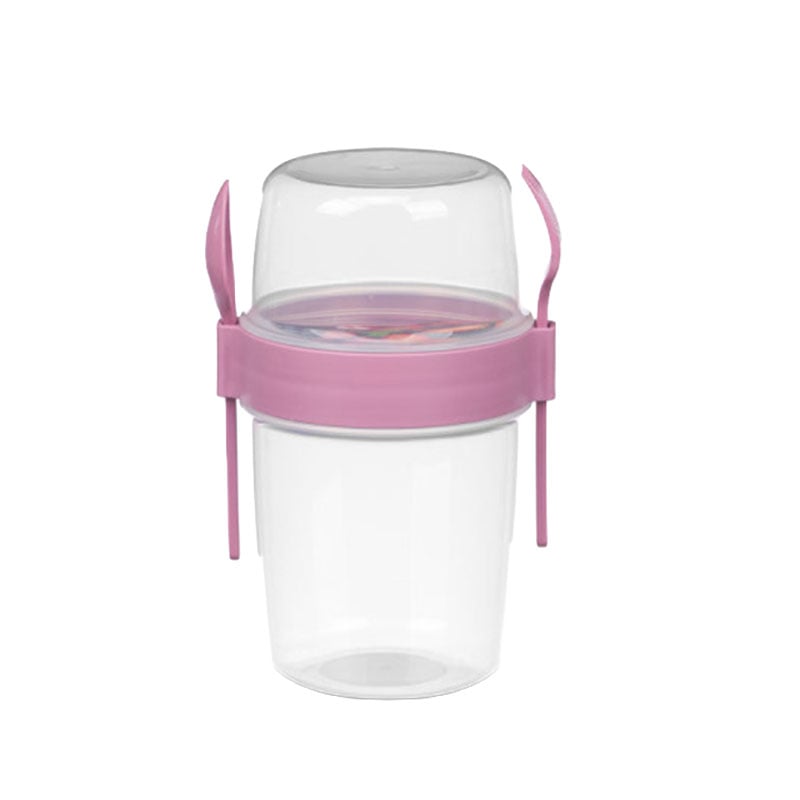 Food container Leknes, with cutlery, 1100 ml, assorted