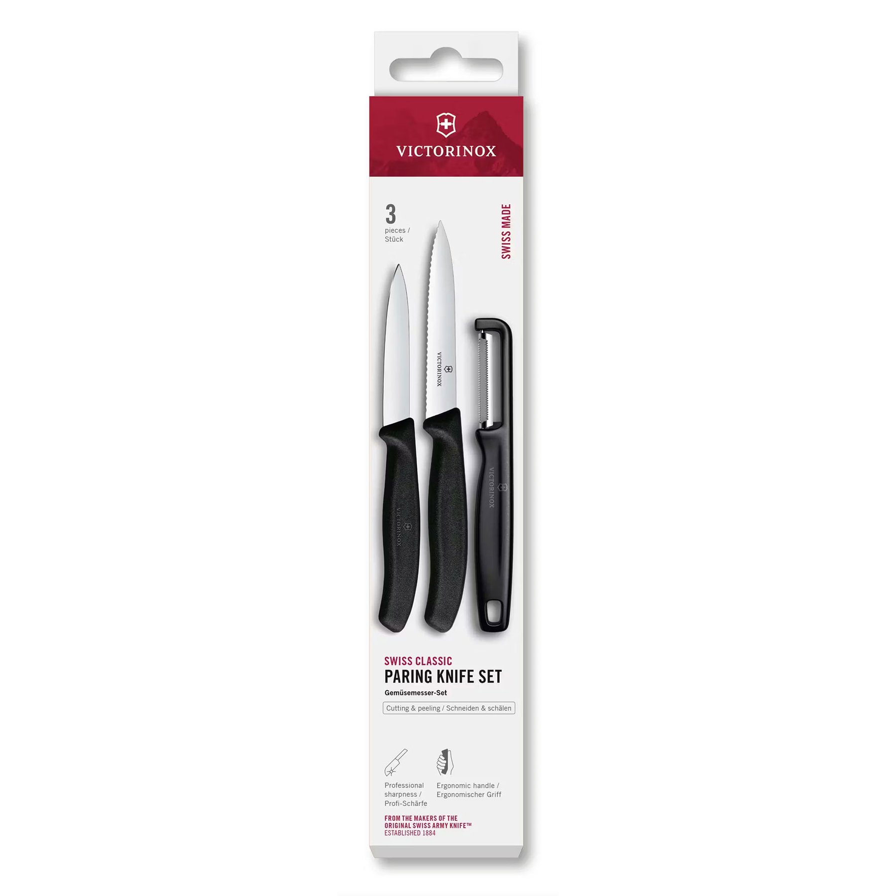 Victorinox Kitchen Set, peeler and two knives