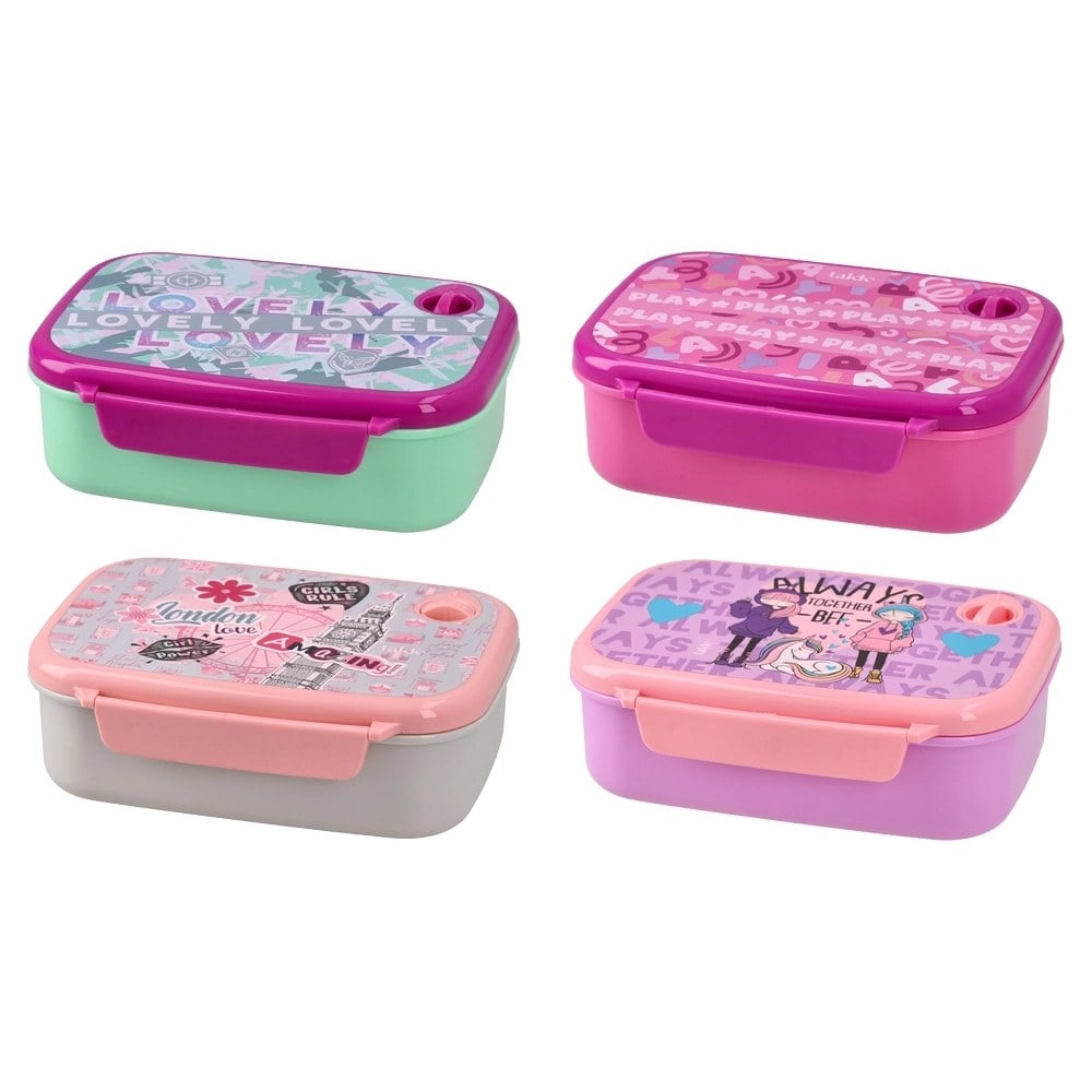 Takk Foody Class Lunch Box, for girls, 765 ml, assorted
