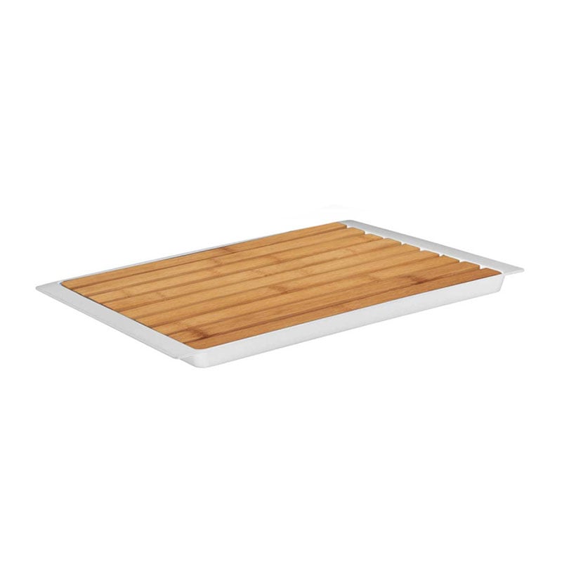 Bread cutting board Kinvara, 38 x 27 cm, white