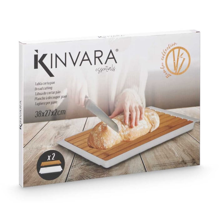 Дъска за рязане на хляб Kinvara, 38 х 27 cm, бяла