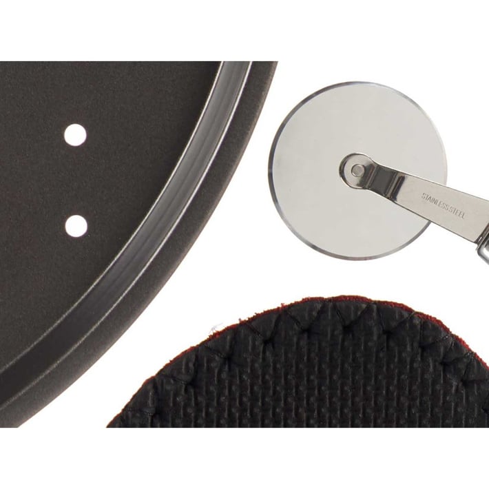 Комплект за пица Kinvara, чиния, ръкавица и нож