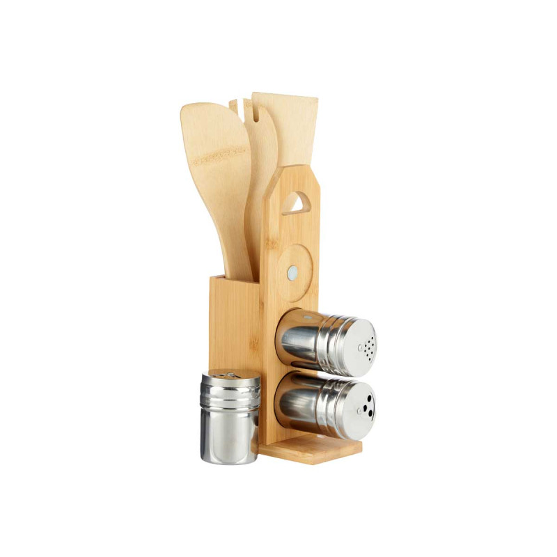 Spice rack Kinvara, bamboo, 7 pcs