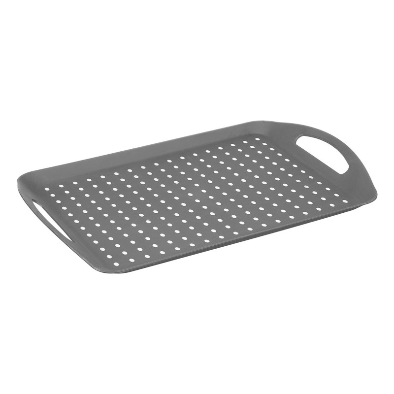 Tray Kinvara, with handles, grey