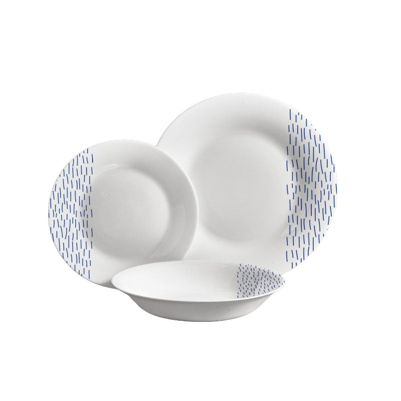 Dinnerware set Vivalto, round, decorated, 18 pcs
