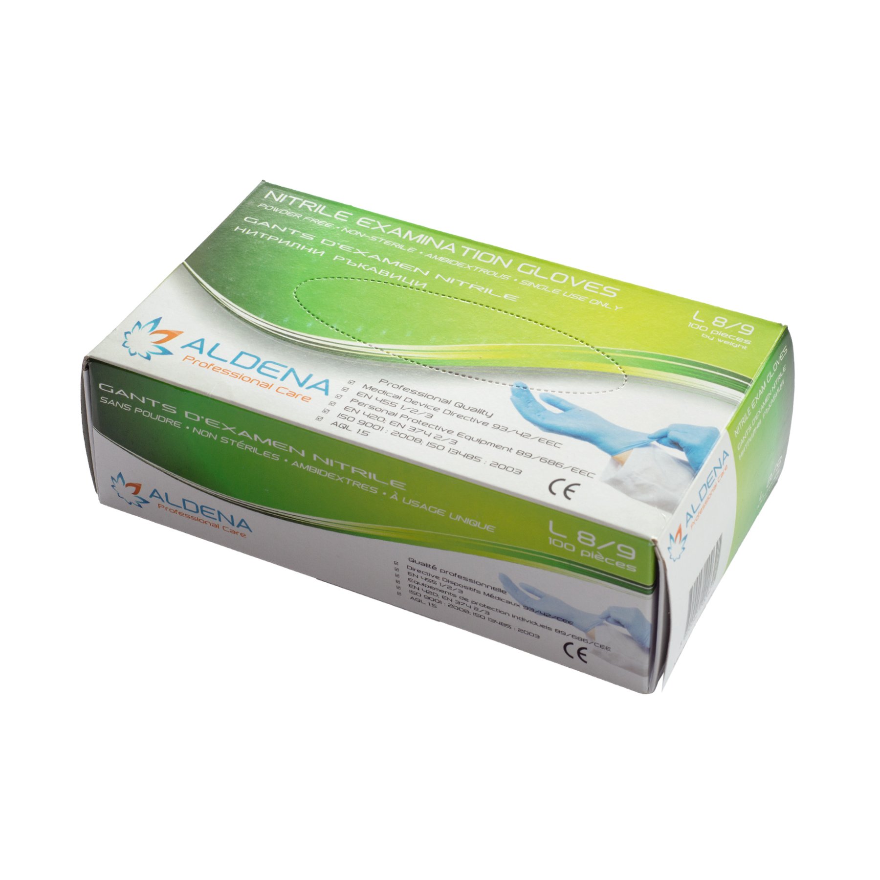 Gloves Aldena, nitrile, L, powder-free, 100 count