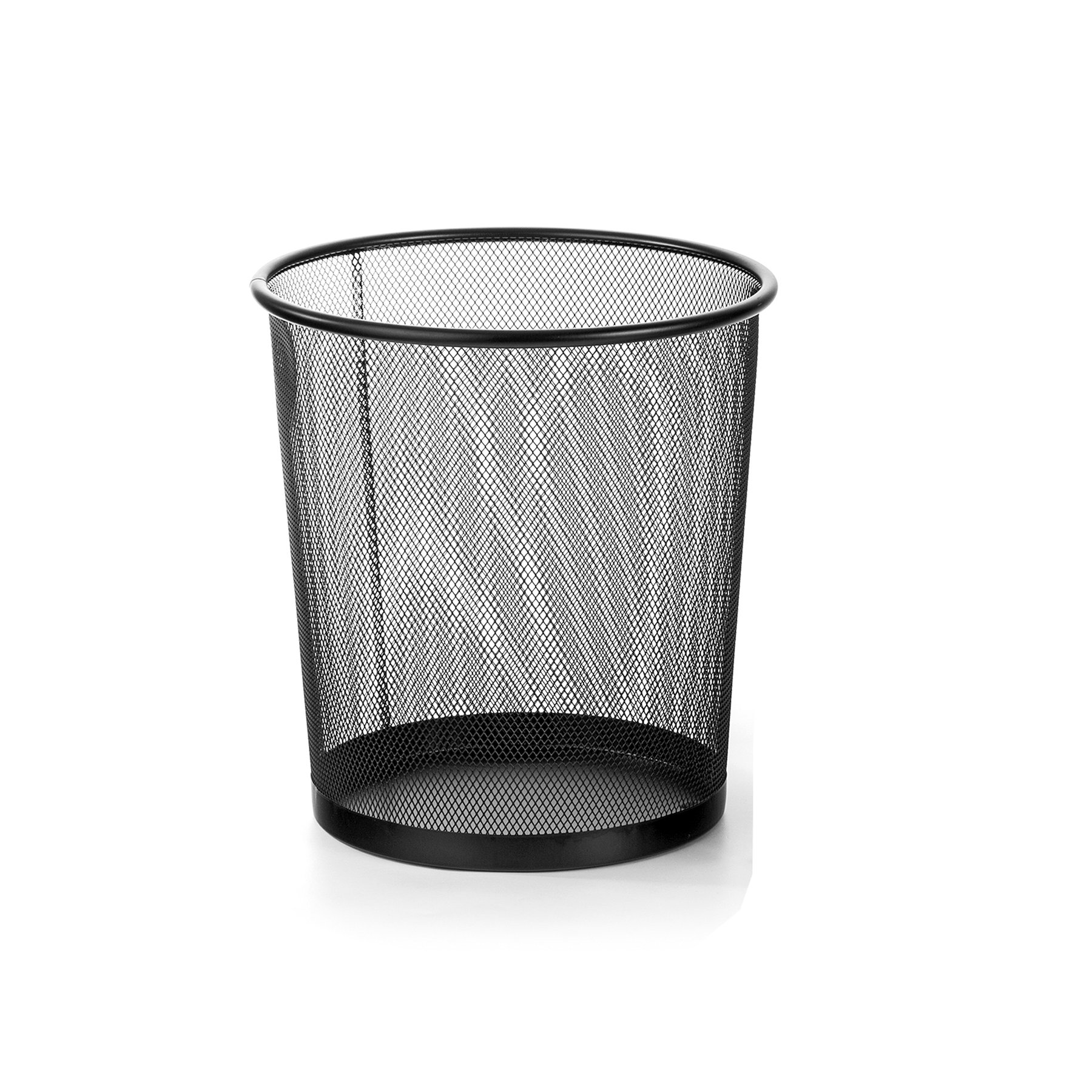 Wastebasket for paper waste Office 1, metal, mesh, 9.5 L, black, 23.5 x 26.5 cm