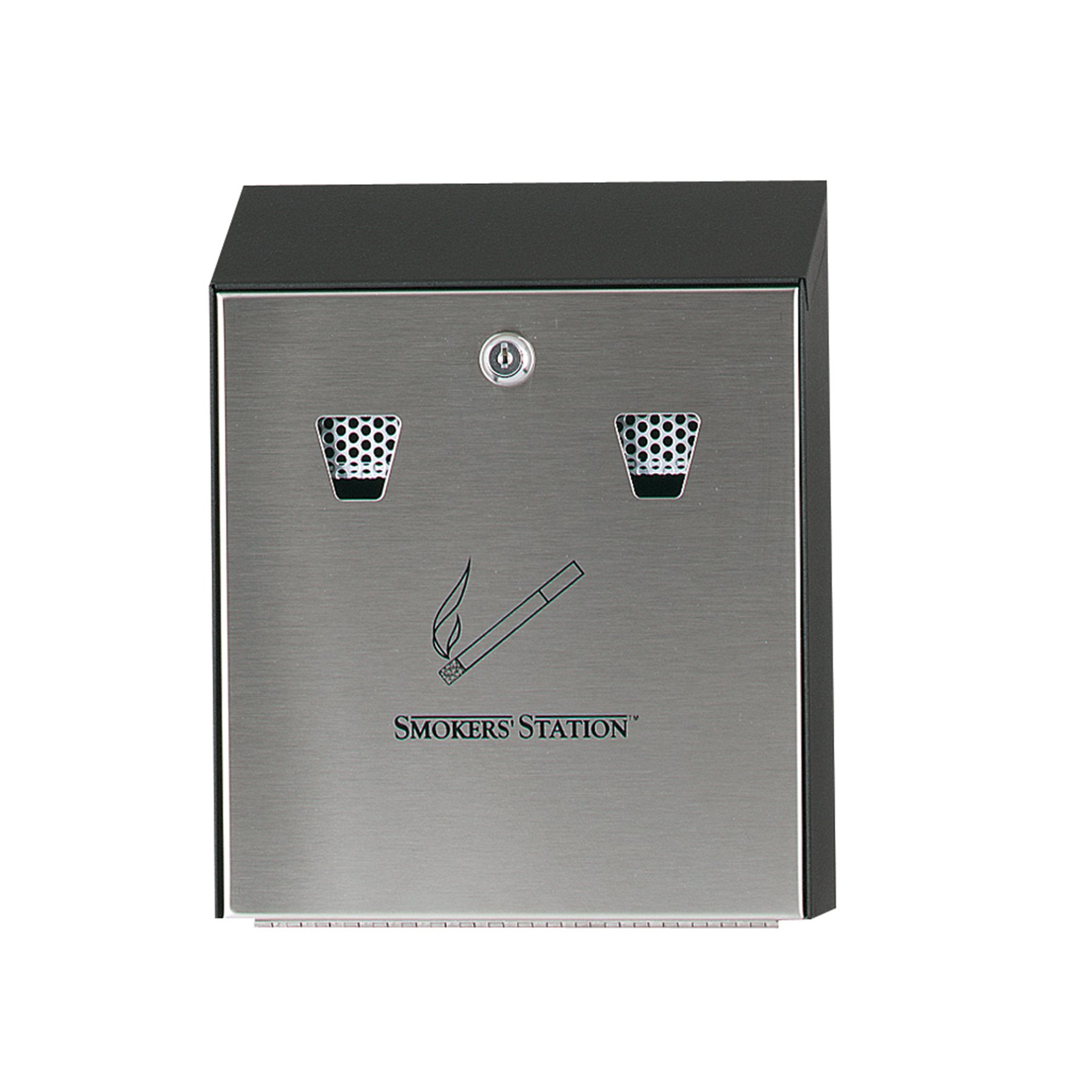 Wall ashtray Rubbermaid, black, 25.4 x 7.6 x 31.8 cm