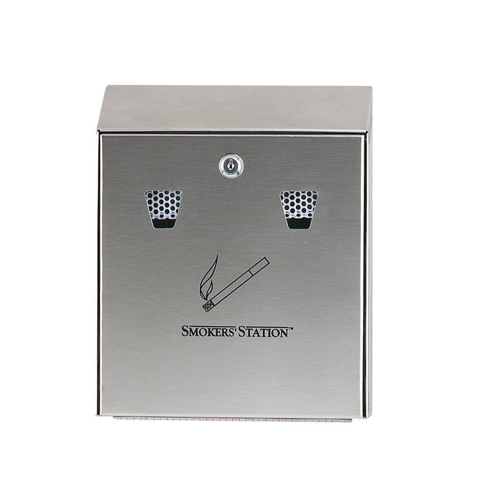 Wall ashtray Rubbermaid, gray, 25.4 x 7.6 x 31.8 cm