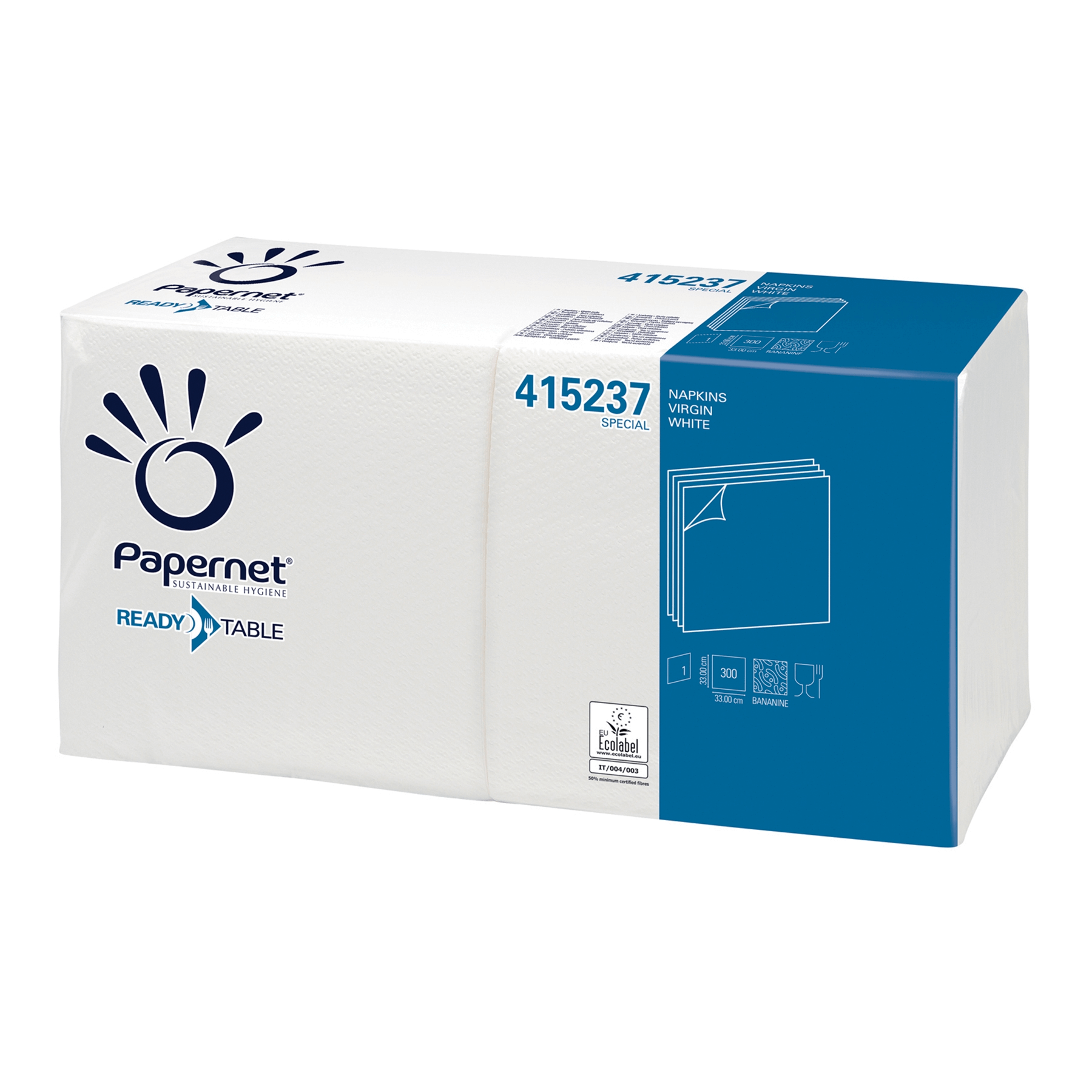 Napkins Papernet, cellulose, single-ply, 32 x 33 cm, 300 counts