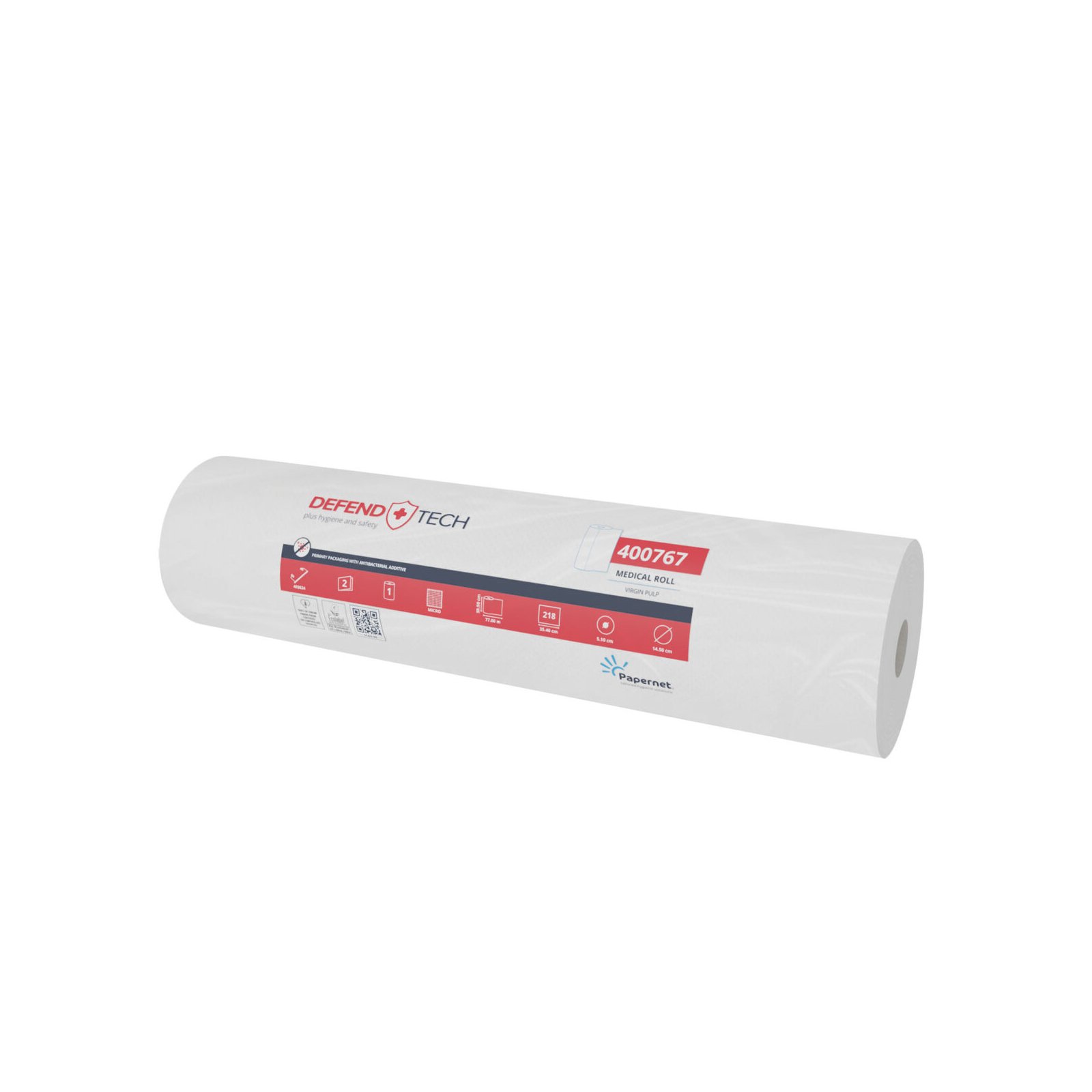 Disposable sheets on roll Papernet, 60 x 36.5 cm, with length up to 76 m, 210 short