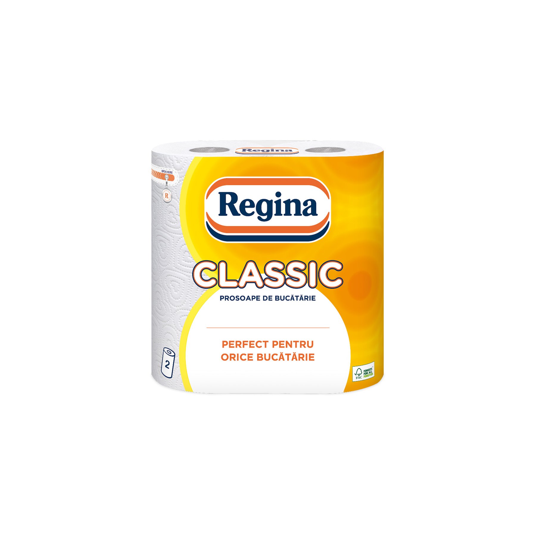 Kitchen roll Regina Classic, double-layer, cellulose, 2 pieces, 48 sheets, 10.6 m