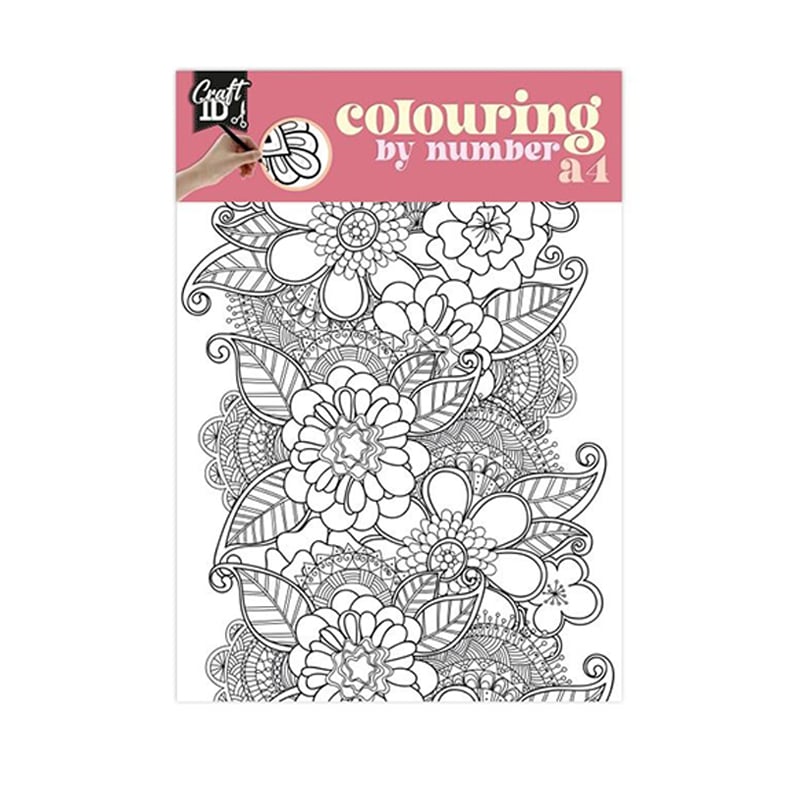 Craft ID Paint-by-numbers set, A4, 5 sheets, with 5 double-ended pencils