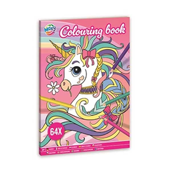 Moxy Coloring book Unicorn, A4, 64 pages