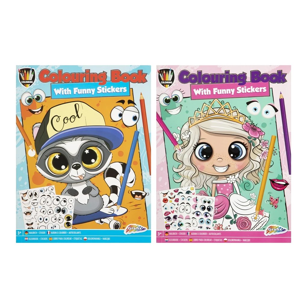 Moxy Coloring Book, A4, with stickers, assorted, 48 pieces