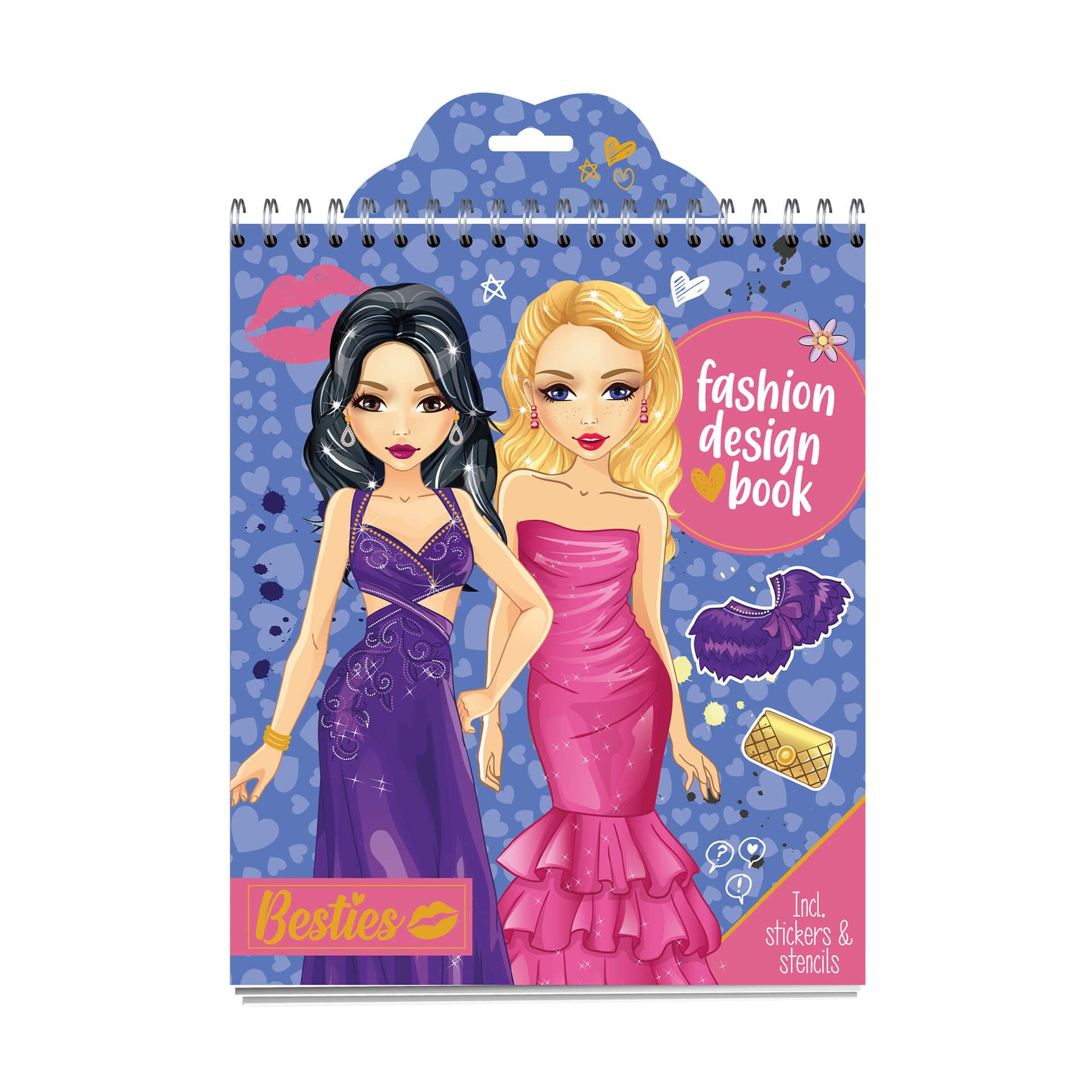 Moxy Fashion Design Book, 20 sheets, blue