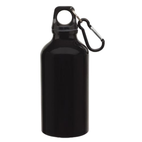 TOPS Bottle Transit, aluminum, with carabiner, 400 ml, black