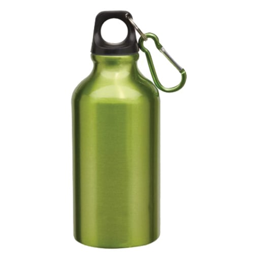 TOPS Bottle Transit, aluminium, with carabiner, 400 ml, green