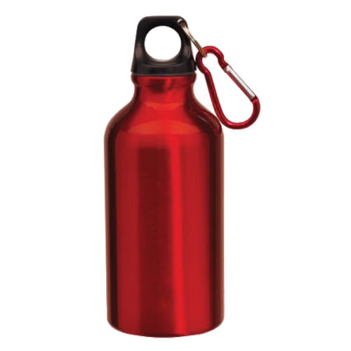 TOPS Bottle Transit, aluminum, with carabiner, 400 ml, red