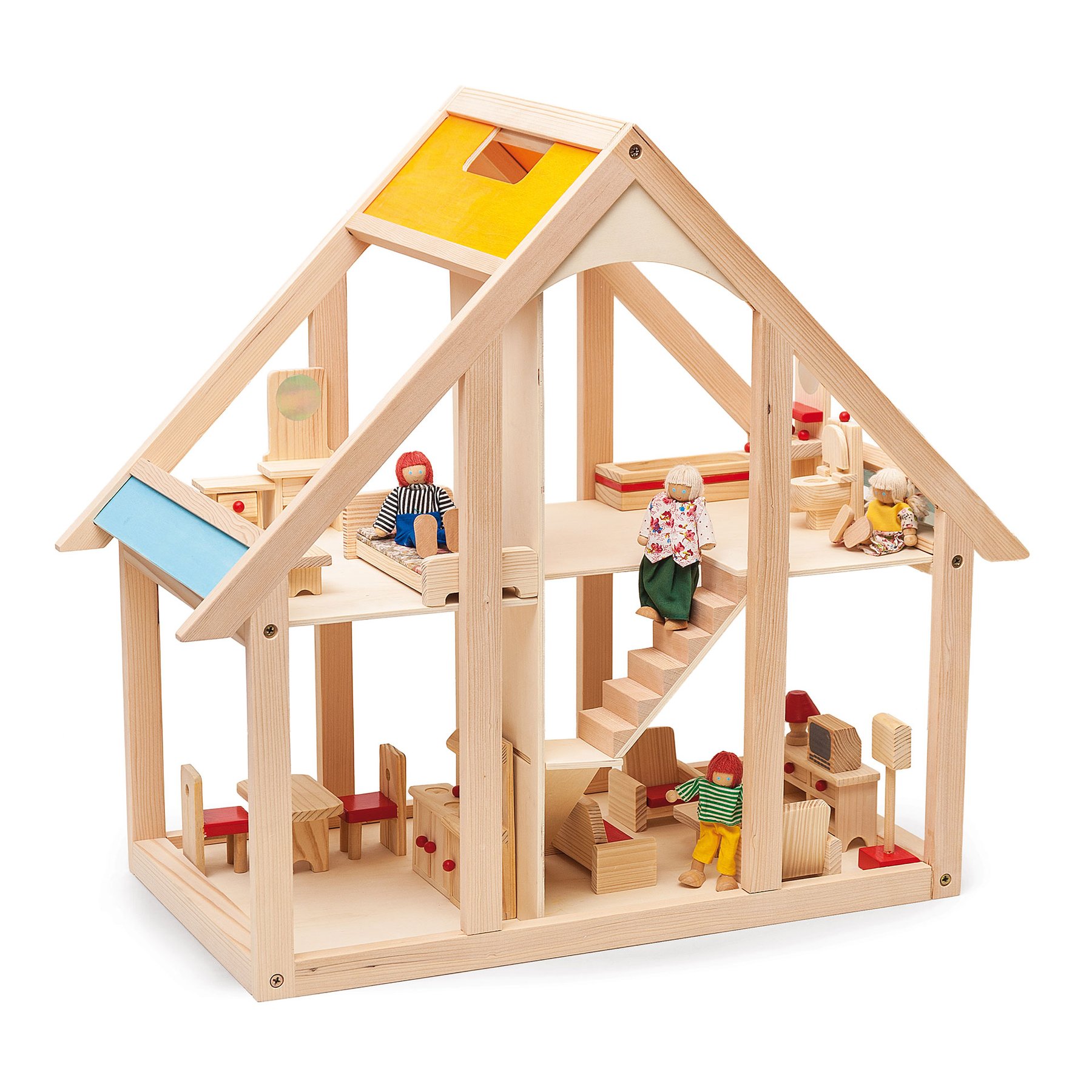 Nowa Szkola Dollhouse, wooden, 65 x 31 x 59 cm