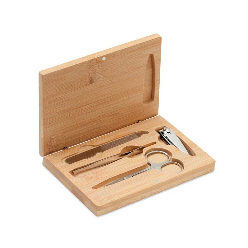 More Than Gifts Manicure Set Sewa, in bamboo box